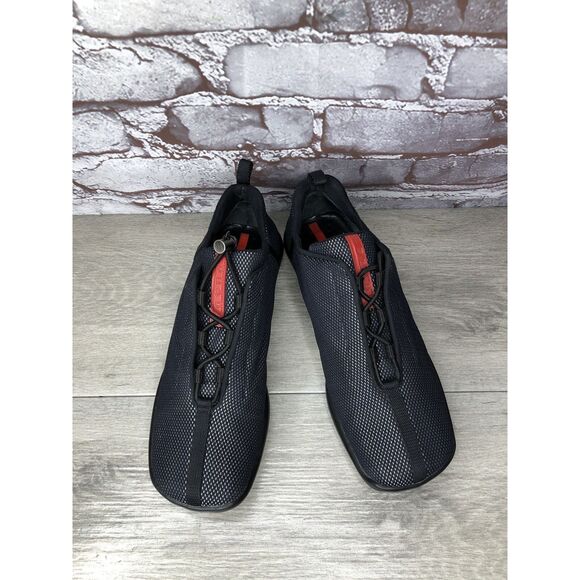 Prada Sport Black Mesh Synthetic Drawstring Driving Shoes Women Sz 38.5EU/8M US - Picture 2 of 16